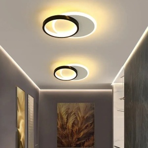 Aplica LED SMALON 27W, 2 Cercuri, lumina Rece/Calda/Neutra, Alb Negru - Img 2