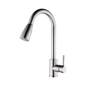 Baterie Bucatarie cu Dus Extractibil, Inox SUS304, Satinat, CF018 - Img 3