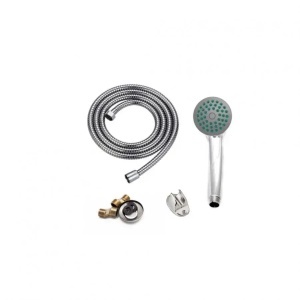 Baterie Cada Crom Lucios - Set Complet cu Pipa Pivotanta de 18cm, Para, Furtun si Excentrice Incluse - Img 2