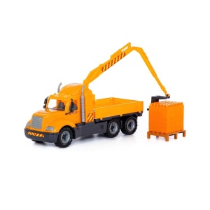 Camion-macara + palet cuburi - Mike, 53x19x26 cm, Wader - Img 1