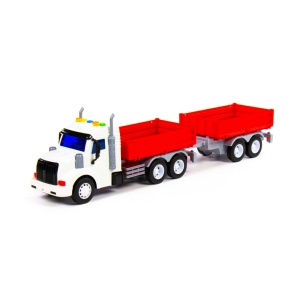 Camion + remorca cu lumina si sunet, 50.6x98x13 cm, Polesie - Img 2