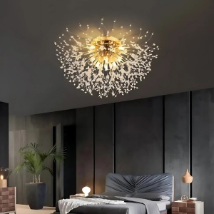 Candelabru Cristal RONDO Vivace, 8x G9, Diametru 60cm, Auriu Lucios - Img 1