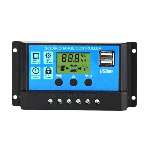 Controler/Regulator de incarcare panou solar, 12 - 24V, 30A, mini dual USB - Img 2