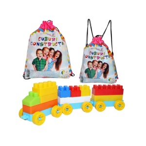 Cuburi constructii in rucsac, 320 piese/570g - ROBENTOYS - Img 1
