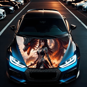 Folie Capota Auto "Hood Art" rezistenta la exterior, marime M (165 x 120cm) - Cod: AVX-CAPOTA-011M - Img 1