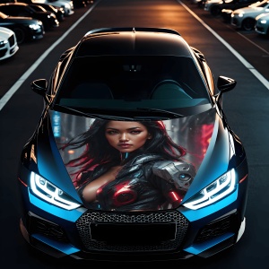 Folie Capota Auto "Hood Art" rezistenta la exterior, marime S (150 x 110cm) - Cod: AVX-CAPOTA-001S - Img 1