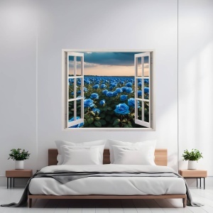 Folie imprimata color pentru decor perete locuinta, dimensiune 125 x 110cm, model: VIEW TO HAVEN 29 - Img 1