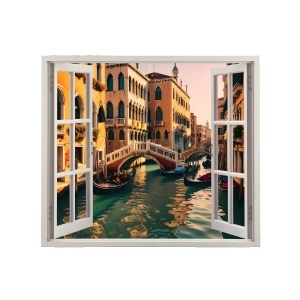 Folie imprimata color pentru decor perete locuinta, dimensiune 125 x 110cm, model: VIEW TO HAVEN 28 - Img 2