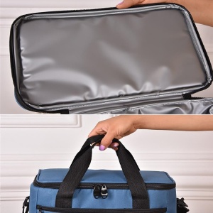 Geanta termoizolanta pentru picnic sau plaja, capacitate 16l, culoare Albastra - Img 5
