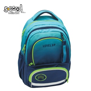 Ghiozdan ergonomic compartiment laptop, LEVEL UP, 42x31x16 cm - S-COOL - Img 1