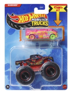 HOT WHEELS MONSTER TRUCK SI MASINUTA METALICA SCORCHER - Img 1
