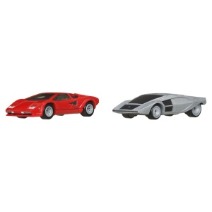 HOT WHEELS PREMIUM SET 2 MASINUTE METALICE LAMBORGHINI COUNTACH LP5000 QV SI LANCIA STRATOS ZERO SCARA 1:64 - Img 2