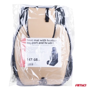 Husa scaun auto cu bile de masaj, suport lombar si tetiera, dimensiuni 147 x 68 cm, culoare Neagra - Img 11