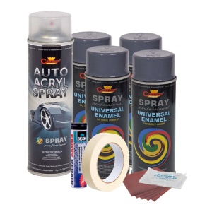 Kit complet reparatie si vopsire jante culoare Gri Inchis, V4 - Img 1