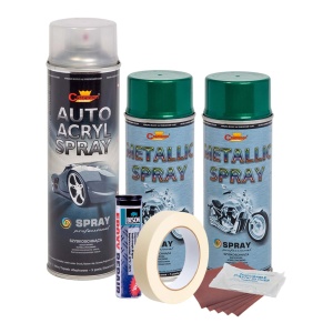 Kit complet reparatie si vopsire jante culoare Verde Metalizat, V2 - Img 1