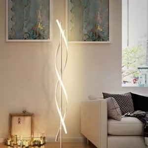 Lampadar LED Upsilon, 48W, lumina Rece/Calda/Neutra, Metal si Acril, Alb - Img 3