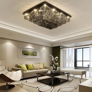 Lustra LED Cristal 57W, Xanthi, Argintiu - Img 1