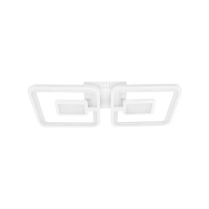 Lustra LED cu telecomanda FELIX 57W, 2 Patrate, lumina Rece/Calda/Neutra, Dimabila, Alb - Img 3