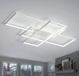 Lustra LED cu telecomanda LANDYN 71W, lumina Rece/Calda/Neutra, Dimabila, Alb - Img 1