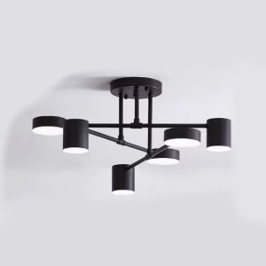 Lustra LED GALIOS 72W, 6 Elemente, lumina Rece/Calda/Neutra, Negru - Img 2