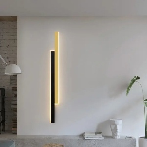 Lustra LED LINIUS 29W, 2 Elemente, Liniara, Alb Negru - Img 2