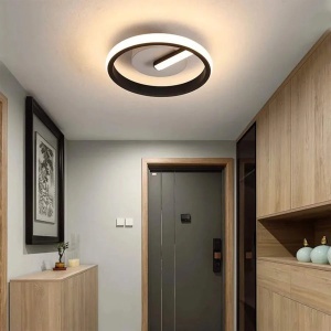Lustra LED VICTORIA 16W, Rotunda, lumina Rece/Calda/Neutra, Negru Alb - Img 1