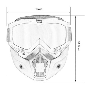 Masca de Protectie cu Ochelari Detasabili, cu destinatie Moto, ATV, SSV, QUAD - Img 8