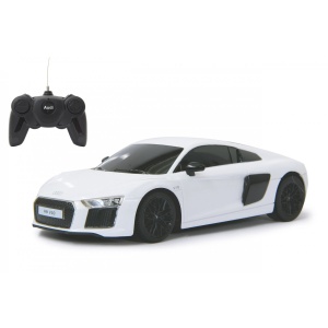 MASINA CU TELECOMANDA AUDI R8 ALB CU SCARA 1 LA 24 - Img 2