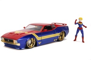 MASINUTA METALICA CAPTAIN MARVEL 1973 FORD MUSTANG MACH 1 SCARA 1 LA 24 - Img 2