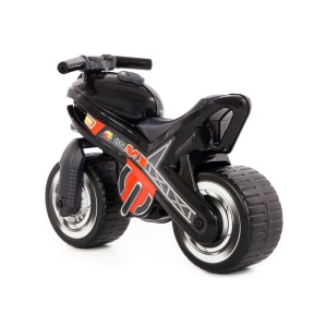Motocicleta fara pedale, MX-ON, neagra, 70x30x49,3 cm, Polesie - Img 2
