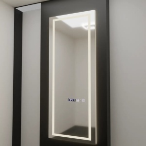 Oglinda LED Rectangulara, 60x150cm, Alessia Senzor Radar Marcello, Sistem Dezaburire, Ceas & Termometru, Dimabila, Dressing Couture - Img 3