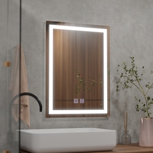 Oglinda LED Rectangulara, 60x80cm, Edge LUMINOUS Touch, Sistem Dezaburire, Dimabila - Img 3