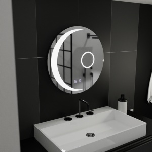 Oglinda LED Rotunda, 60cm, Orbis Touch, Sistem Dezaburire,Dimabila - Img 1