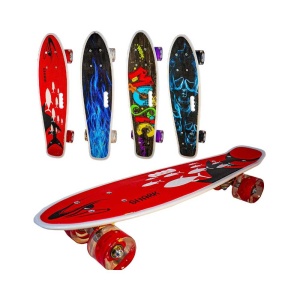 Placa skateboard cu roti silicon, led - Img 1