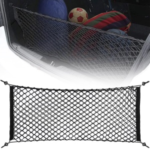 Plasa de bagaje elastica cu buzunar si suporti de montaj, dimensiune 100 x 40 cm - Img 2