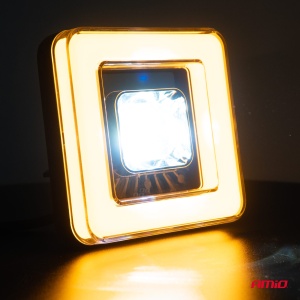 Proiector LED cu Angel Eye model AWL57, pozitie, semnalizare, faza lunga/scurta, pentru Off-Road, ATV, SSV, putere 45W, 8000lm, tensiune 9-36V, dimensiuni 114,5 x 114,5 x 51 mm - Img 4