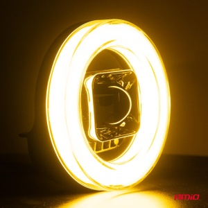Proiector LED cu Angel Eye model AWL58, pozitie, semnalizare, faza lunga/scurta, pentru Off-Road, ATV, SSV, putere 45W, 8000lm, tensiune 9-36V, dimensiuni 114,5 x 114,5 x 52 mm - Img 4