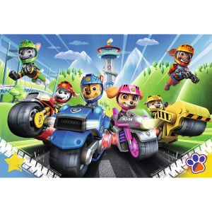 PUZZLE TREFL 100 PIESE PATRULA CATELUSILOR CATELUSII PE MOTOCICLETE - Img 2