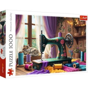 PUZZLE TREFL 1000 ATELIERUL DE CUSUT - Img 1