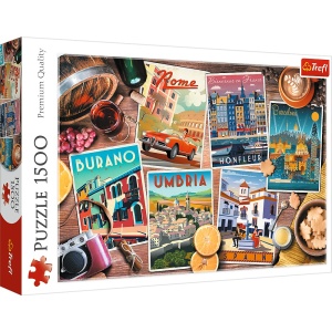 PUZZLE TREFL 1500 CALATORIND PRIN EUROPA - Img 1