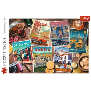 PUZZLE TREFL 1500 CALATORIND PRIN EUROPA - Img 3