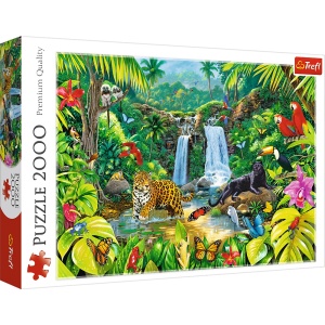 PUZZLE TREFL 2000 PADUREA TROPICALA - Img 1
