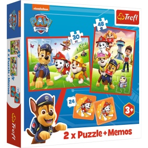 PUZZLE TREFL 2IN1 MEMO PATRULA CATELUSILOR ECHIPA IN ACTIUNE - Img 1
