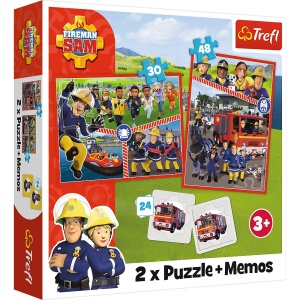 PUZZLE TREFL 2IN1 MEMO POMPIERUL SAM ECHIPA POMPIERILOR - Img 1