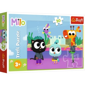 PUZZLE TREFL 30 PLANETA MILO PISICA MILO - Img 1