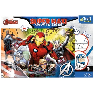 PUZZLE TREFL PRIMO 24 SUPER MAXI DISNEY MARVEL RAZBUNATORII PUTERNICI - Img 4