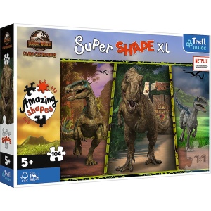 PUZZLE TREFL PRIMO SUPER SHAPE XXL 104 JURASSIC WORLD - Img 1