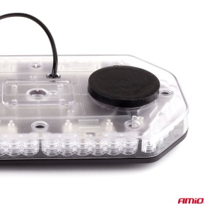Rampa luminoasa girofar, culoare Orange, alimentare 12/24V, 48 LED-uri, protectie IP56, montaj cu magnet - Img 5