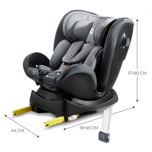 SCAUN AUTO I-SIZE, 40-125 CM, KINDERKRAFT XRIDER, GREY - Img 3