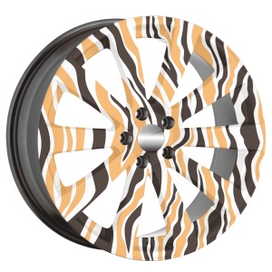 Set 4 Folii Imprimate Outdoor cu EcoSolvent, autoadezive, pentru decorarea jantelor auto, dimetru 60 cm, model FJT-14 - Img 3